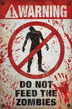 Poster Warning Do Not Feed the Zombies 61x91,5cm, Verzenden, Nieuw, A1 t/m A3