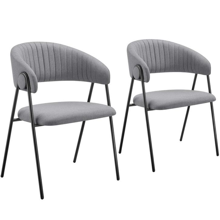 Eetkamerstoel Bedano, gestoffeerd, geweven stof, 150 kg - gr, Huis en Inrichting, Stoelen, Verzenden