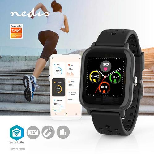 Smart Watch Nedis | IP68 | Android™ / IOS | slechts 45 gram, Sieraden, Tassen en Uiterlijk, Smartwatches, Waterdicht, Zwart, Afstand