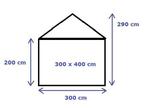 Classic Plus Party-tent PVC 3x4x2 mtr in Wit-Grijs, Tuin en Terras, Verzenden, Nieuw