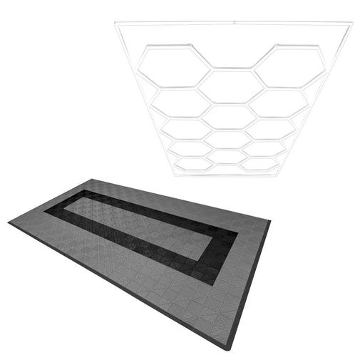Hexagon LED-verlichting & Geventileerde Garagevloertegels, Doe-het-zelf en Verbouw, Ventilatie en Afzuiging, Verzenden