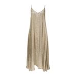 Frogbox • maxi jurk met motief • 36, Kleding | Dames, Verzenden, Beige, Nieuw, Maat 36 (S)