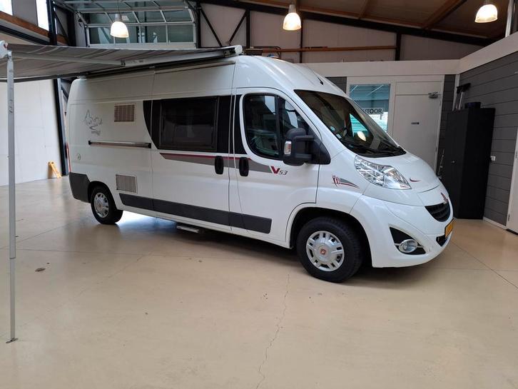 2014 Rapido V53 130PK Euro 5 Dwarsbed Airco Solar 47000Km, Caravans en Kamperen, Campers, Cassettetoilet, ABS, Airbags, Startonderbreker