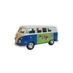 Speelgoed Volkswagen blauwe hippiebus 15 cm - Modelauto