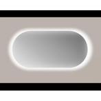 Spiegel Sanicare Q-Mirrors 100x70 cm Ovaal Met Rondom LED, Nieuw, Minder dan 100 cm, Rond, Ophalen of Verzenden