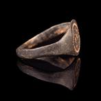 Viking Bronzen mythologisch zegelring (Zonder Minimumprijs), Antiek en Kunst