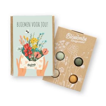Blossombs Giftbox Mini - Bloemen voor jou - 4x Bloemzaadbomm beschikbaar voor biedingen