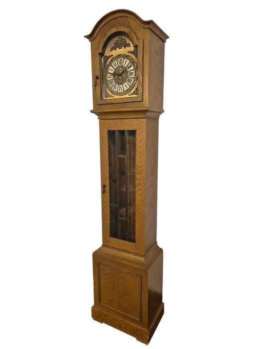 Staande klok - Standuhr – Eichenholzgehäuse mit, Antiek en Kunst, Antiek | Klokken