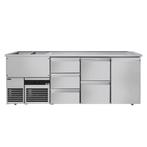 GGM Gastro | Biertoonbank PREMIUM - 2500x700mm - 1 deur & 5, Verzenden, Nieuw in verpakking, Hotelinrichting