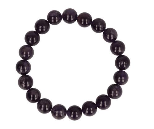 Amethist armband 10 mm ( Donker Paars ), Sieraden, Tassen en Uiterlijk, Edelstenen, Nieuw, Verzenden