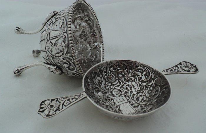 Theezeef - hollands - .835 zilver - Zilveren theezeefje, Antiek en Kunst, Antiek | Goud en Zilver