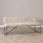 40% Korting: Scandinavische eetkamerbank Jelle taupe 185 cm, Huis en Inrichting, Stoelen, Ophalen, Zo goed als nieuw, Scandinavisch, Modern