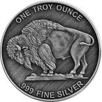 Mason Mint - Buffalo 1 oz zilver Round Antique Finish, Postzegels en Munten, Munten | Amerika, Verzenden, Losse munt, Zilver