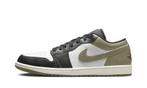 Jordan 1 Low Black Toe Medium Olive, Nieuw