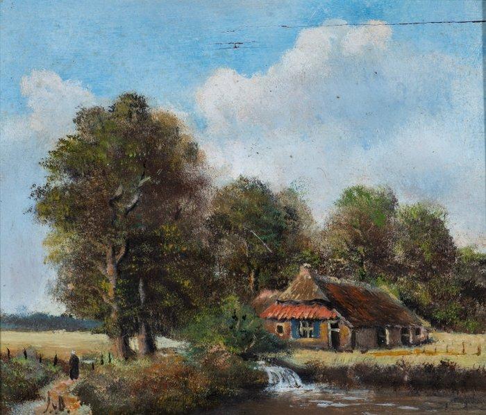 Hollandse School (XIX) - Hollands Landschap, Antiek en Kunst, Kunst | Schilderijen | Klassiek