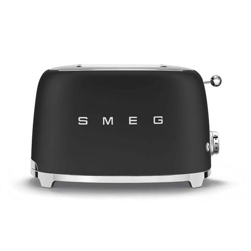 Smeg Broodrooster 2x2 - Mat Zwart, Witgoed en Apparatuur, Broodroosters, Verzenden