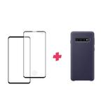 Bundel: Samsung Galaxy S10 screenprotector + blauw Siliconen, Telecommunicatie, Mobiele telefoons | Toebehoren en Onderdelen, Nieuw