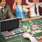 Pokertafel - Deluxe Poker - Met Slot - Inklapbaar - Groen, Ophalen of Verzenden, Nieuw