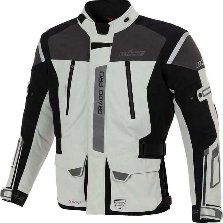 Büse Grado Pro Dames Lichtgrijs Zwart Waterdicht Textiel Jas, Motoren, Kleding | Motorkleding, Dames, Nieuw met kaartje, Jas | textiel