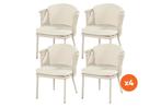 Set van 4 - Hartman Altea rope dining tuinstoel - Sand, Verzenden, Nieuw, Overige materialen