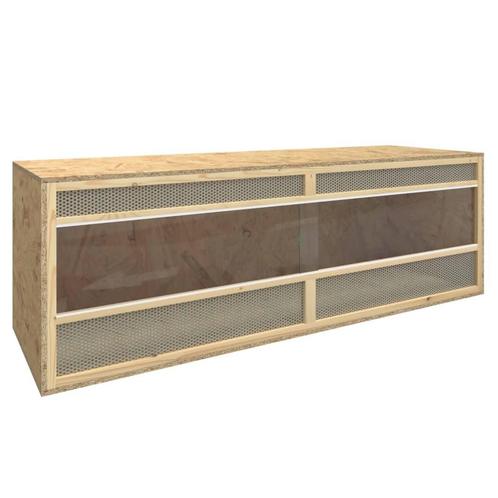 vidaXL Terrarium 144x46x48 cm bewerkt hout, Dieren en Toebehoren, Knaagdieren en Konijnen | Hokken en Kooien, Nieuw, Verzenden