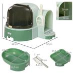 TRUUSK Kattenhuis Kattenbak Met 2 Uittrekbare Bodempannen, K, Dieren en Toebehoren, Katten-accessoires, Verzenden, Nieuw