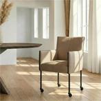 Leren eetkamerstoel More, Huis en Inrichting, Ophalen of Verzenden, Nieuw, Leer, Bohemian, Industrieel, Modern, Scandinavisch