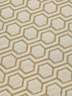 Elegante geometrische meubelstof in linnenmix - 5,00 x 1,40