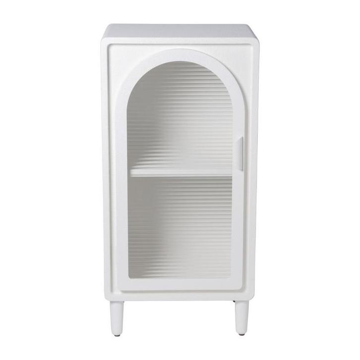 2 vakkenkast Zaha organic met deur - MDF - wit - 94x46x35 cm, Huis en Inrichting, Kasten | Wandmeubels, Verzenden