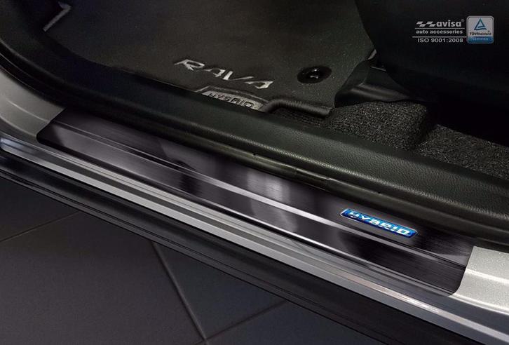 Zwart rvs instaplijsten (blauw embleem HYBRID) Toyota C-HR, Auto-onderdelen, Carrosserie en Plaatwerk, Ophalen of Verzenden