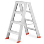 Compacte Aluminium Huishoudtrap - 2x4 Treden - 81 cm - Id..., Doe-het-zelf en Verbouw, Ladders en Trappen, Trap, Nieuw, Ophalen of Verzenden