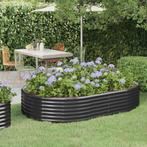 vidaXL Plantenbak 214x140x36 cm gepoedercoat staal, 100 cm of meer, Verzenden, Nieuw, Metaal