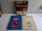 Tintin - Archives Hergé nr 1 + 2 x Linnen luxe.o.a. Le Lotus, Nieuw