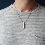 Ashanger edelstaal Buis klein mat + ketting verzenden gratis, Ophalen of Verzenden, Nieuw, Zilver, Overige materialen