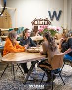 oudeiken eettafel robuust eikenhouten tafel stoer uniek, Huis en Inrichting, 200 cm of meer, 50 tot 100 cm, Nieuw, Industrilee landelijk desing unieke op maat gemaakt boomstam