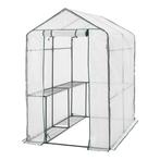 [en.casa] Tuinkas Oosterhout met 4 planken 120x186x190 cm, Verzenden, Nieuw