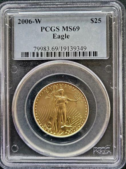 Gouden American Eagle 1/2 oz 2006-W PCGS MS69, Postzegels en Munten, Munten | Amerika, Midden-Amerika, Losse munt, Goud, Verzenden