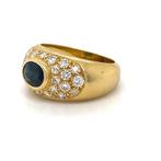 Ring - 18 karaat Geel goud Saffier - Diamant, Sieraden, Tassen en Uiterlijk, Ringen, Nieuw