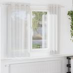 vidaXL Gordijnen voile met doorvoertules 2 st wit, Huis en Inrichting, Stoffering | Gordijnen en Lamellen, Verzenden, Nieuw, Wit