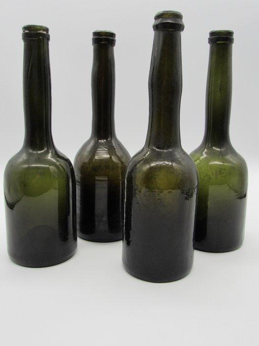 Fles (4) - Glas - Lady Leg flessen, Antiek en Kunst, Antiek | Glas en Kristal
