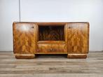 Kabinet - Ingangsmobiel Art Deco Design in notenhout - Glas,
