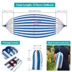 Tweepersoons Canvas Hangmat met Gebogen Houten Spreidstokken, Verzenden, Nieuw