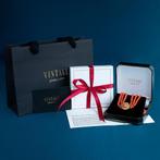 Citrien collier met gouden sluiting 14 krt, Sieraden, Tassen en Uiterlijk, Kettingen, Ophalen of Verzenden, Nieuw