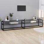 vidaXL Tv-meubel 220x40x40,5 cm gehard glas transparant, Verzenden, Nieuw, Glas, 200 cm of meer