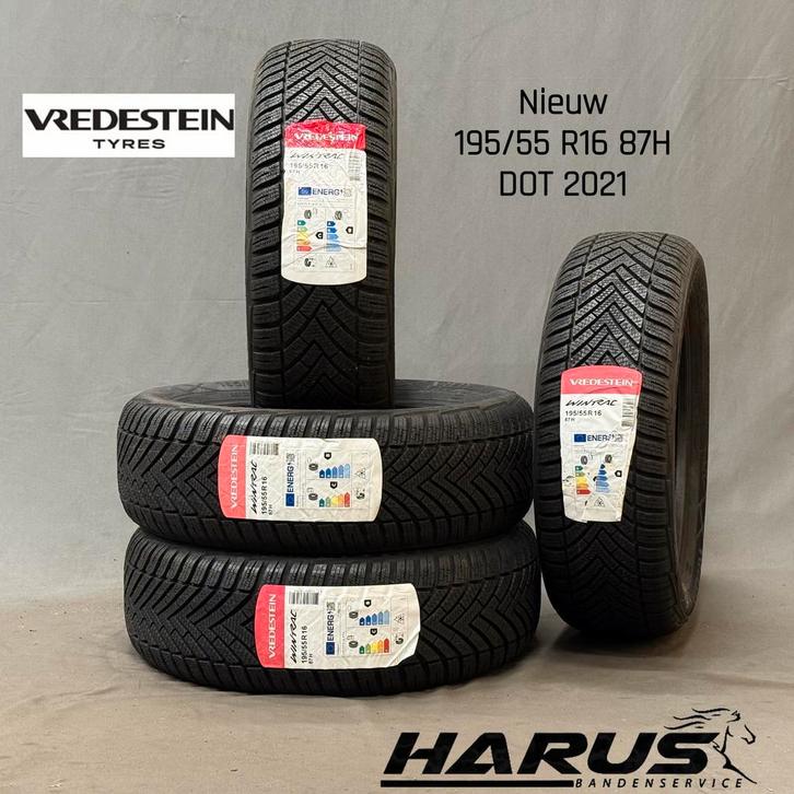 195/55/16 87H Vredestein winterbanden nieuw 4 stuks, Auto-onderdelen, Banden en Velgen, 16 inch, Erkend duurzaam, Winterbanden