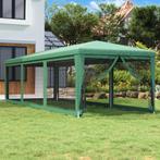 vidaXL Partytent met 8 mesh zijwanden 3x9 m HDPE groen, Tuin en Terras, Verzenden, Nieuw