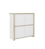 MATIS - Opbergkast speelgoed - 4 deuren - 100x40x100cm - wit, Ophalen of Verzenden