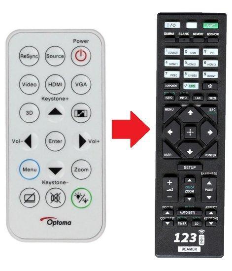 Optoma SP.8VH02GC01 / IR29033 afstandsbediening, Audio, Tv en Foto, Afstandsbedieningen, Verzenden