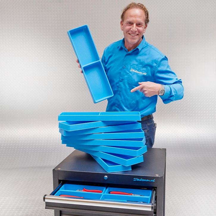 Datona Vakverdeling lang met 2 compartimenten - 25 stuks -, Doe-het-zelf en Verbouw, Gereedschapskisten, Nieuw, Ophalen of Verzenden