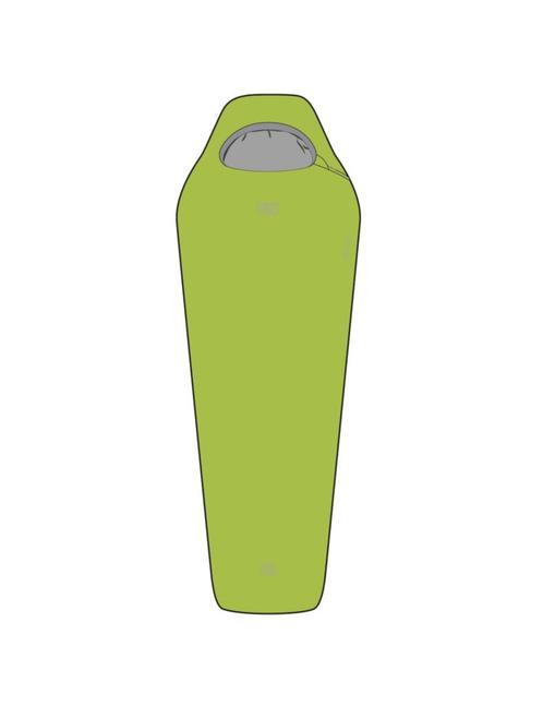 Highlander mummyslaapzak Zeta 50 Lime 14°C - Groen, Caravans en Kamperen, Slaapzakken, Nieuw, Verzenden